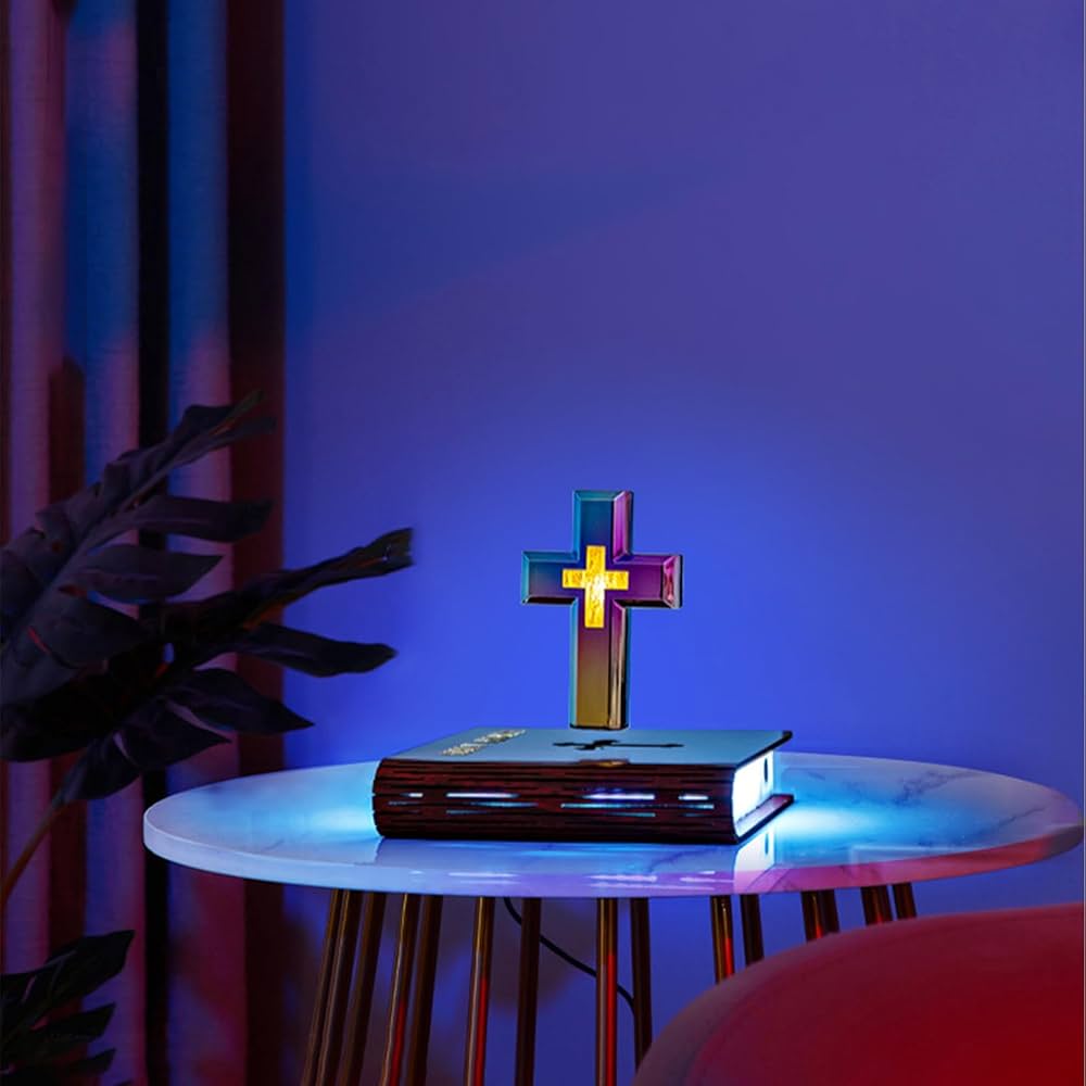 Levetating cross lamp