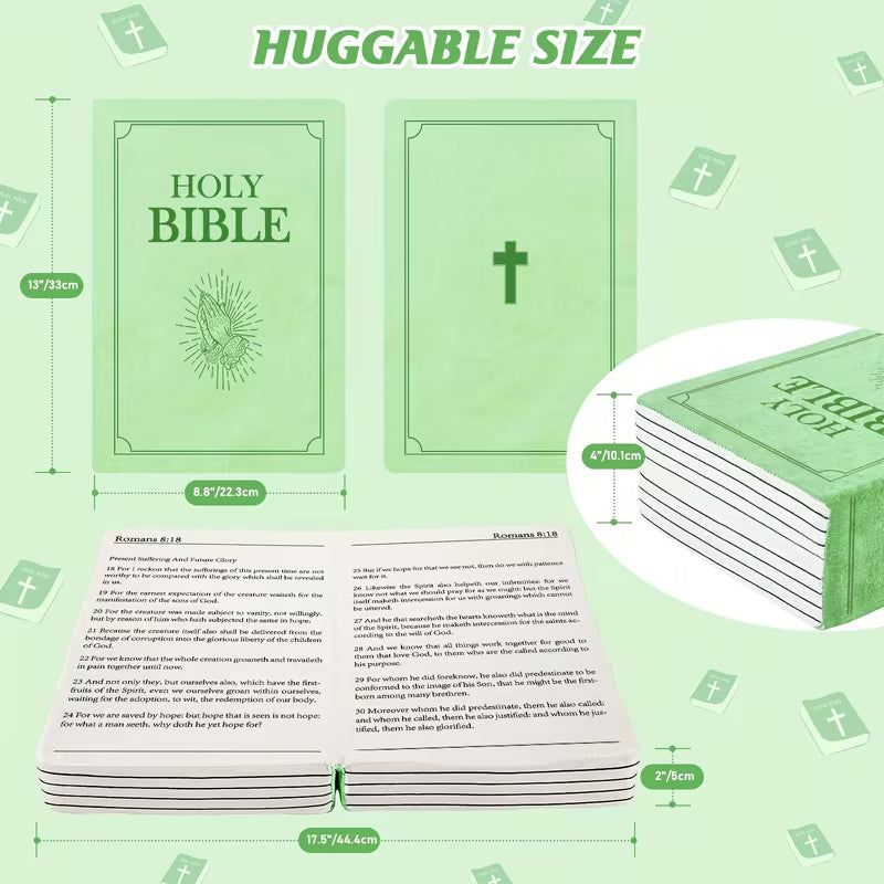 Bible pillow with verses inside. (1 Cointhians 13)