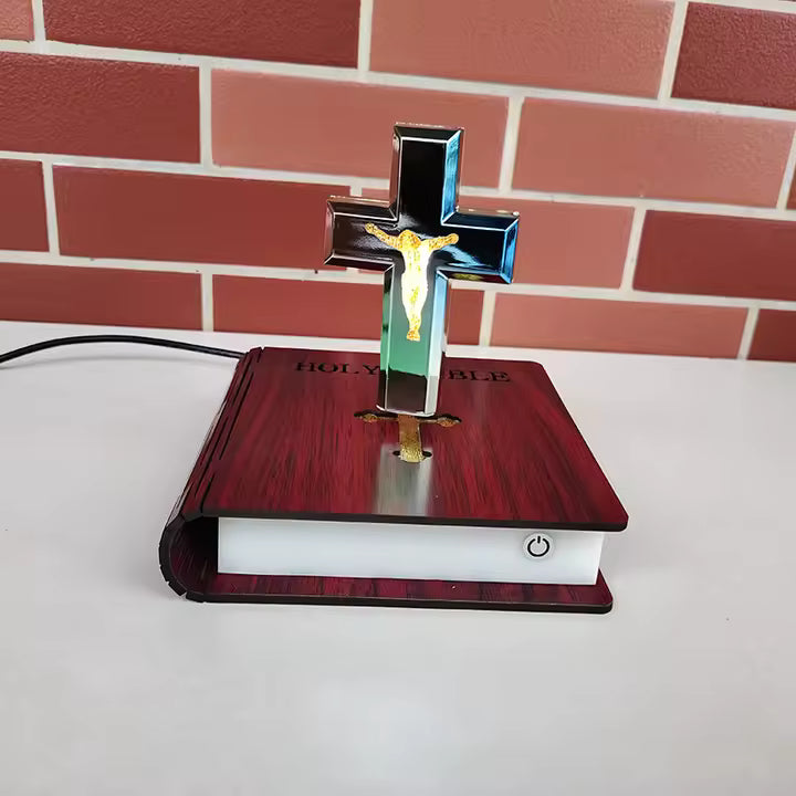 Levetating cross lamp