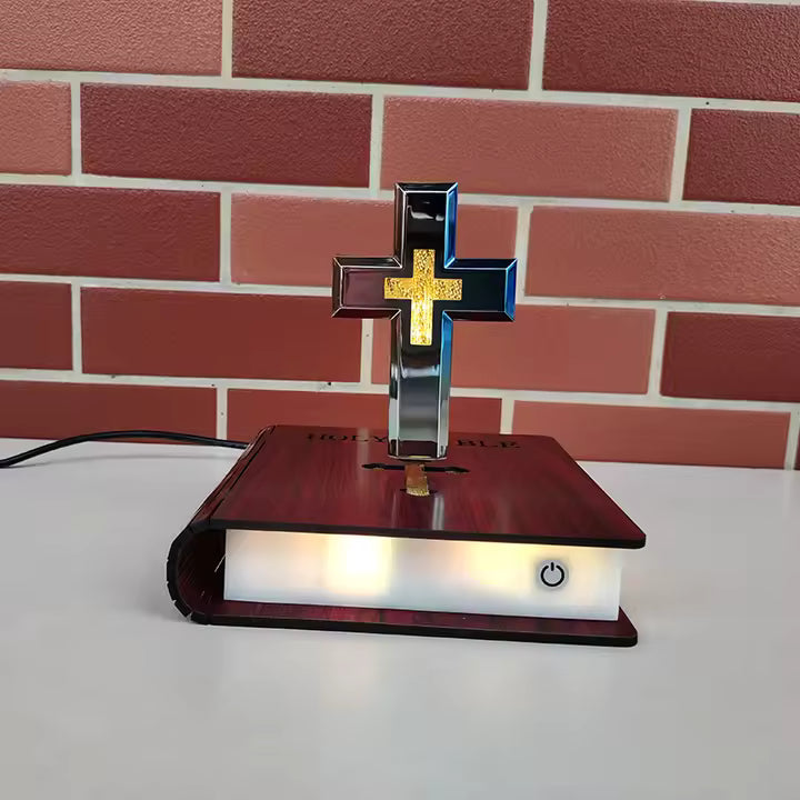 Levetating cross lamp