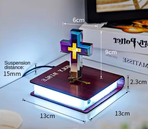 Levetating cross lamp