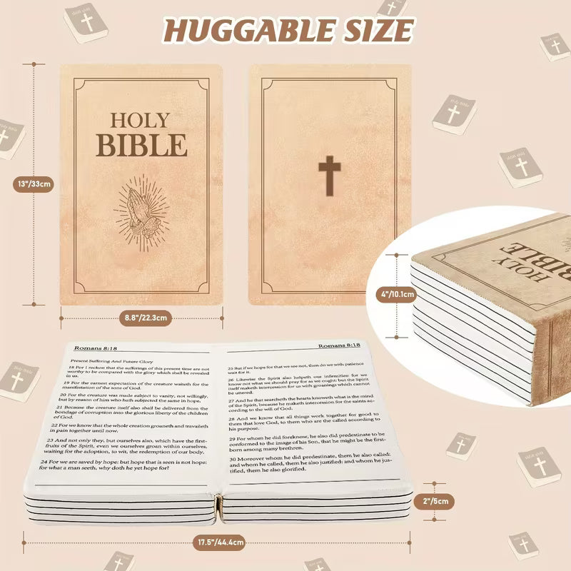 Bible pillow with verses inside. (1 Cointhians 13)