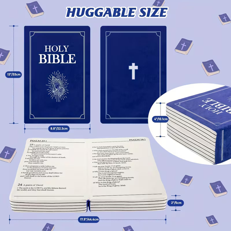 Bible pillow with verses inside. (1 Cointhians 13)